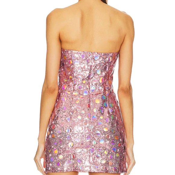 Kim Shui pink sequin strapless mini dress XS - Picture 7 of 7